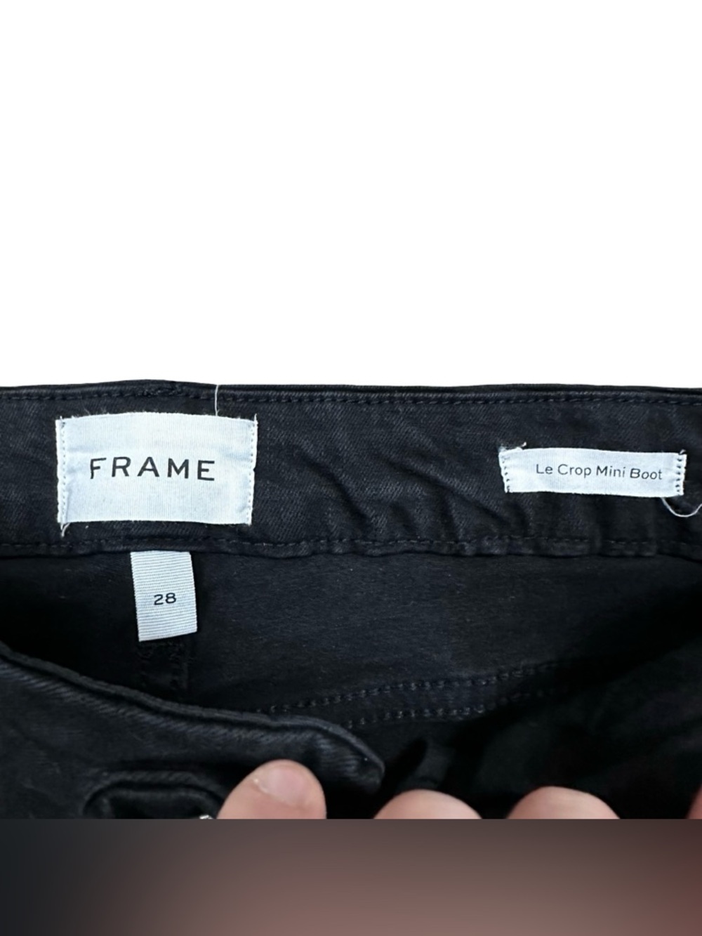 Frame Black Le Crop Mini Boot Denim Jeans Size 28 Comfy Stretch Basic Classic - Picture 4 of 7